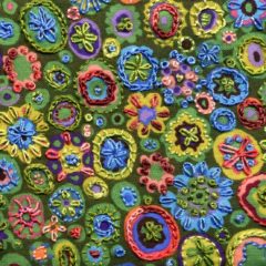 French Panels Millefleur Green Embroidery Kit