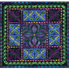Hawaiian Holiday Purple Canvas Work